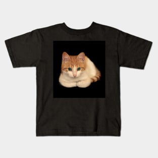 Portrait of domestic red kitten Kids T-Shirt